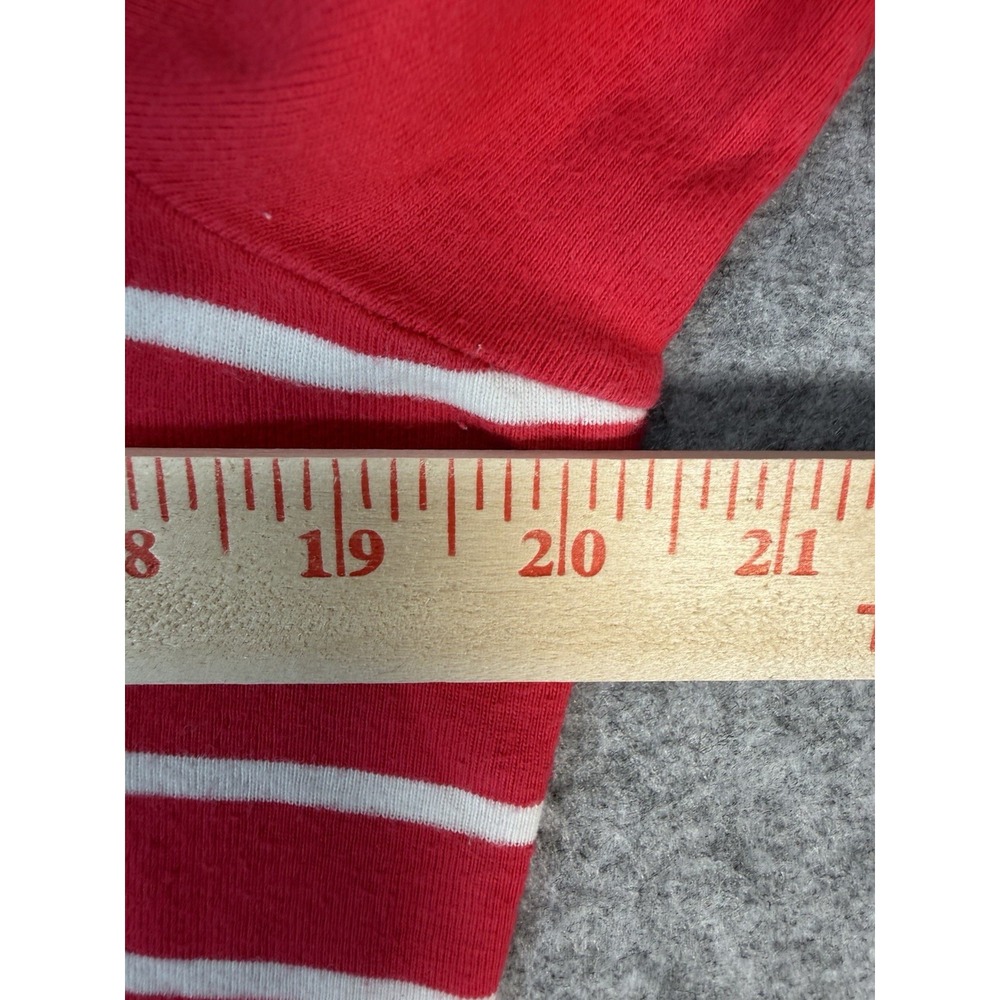 Kim Rogers Womens L Christmas Cheers Shirt Red Pink Stripe Long Sleeve Holiday - Picture 7 of 10